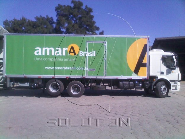 Empresa de Comunicação Visual MSolution - Caminhão amarA Brasil